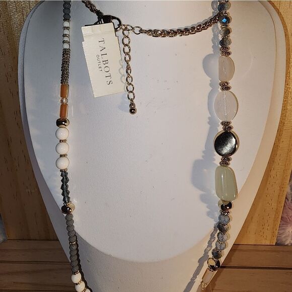 Talbots Women's Multicolor Beaded Necklace NWT - Picture 2 of 8